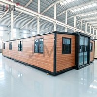 JJM Maison conteneur pliable en acier moderne et extensible de 20 pieds, villa préfabriquée à 2-3 chambres pour usage commercial