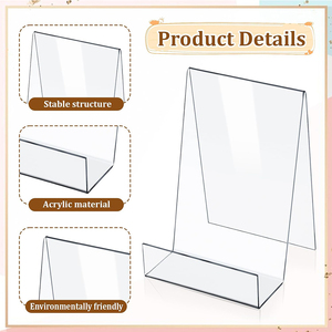 Tùy chỉnh rõ ràng <span class=keywords><strong>Acrylic</strong></span> cuốn sách đứng với gờ hiển thị giá vẽ để hiển thị sách Album truyện tranh hình ảnh CDs tác phẩm nghệ thuật máy tính bảng - Product Image 4
