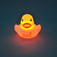 Mini LED flottante en caoutchouc canard, écologique, imperméable, lampe clignotante, nouveau,