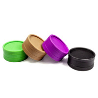 Broyeur à herbes manuel classique double couche durable en plastique biodégradable écologique avec logo personnalisé 40mm/50mm/55mm/63mm pour tabac