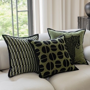 Coussins décoratifs verts de style campagnard français, coussins de luxe modernes du milieu du siècle, géométriques <span class=keywords><strong>pour</strong></span> le salon, la décoration de la maison et du <span class=keywords><strong>canapé</strong></span> - Product Image 3