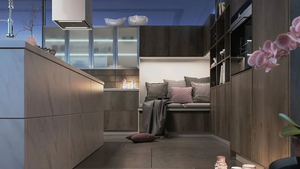 Panneau en mélamine Bright Vibe 12 mm <span class=keywords><strong>blanc</strong></span> <span class=keywords><strong>brillant</strong></span> pour la décoration de petits espaces, réflexion lumineuse - Product Image 3