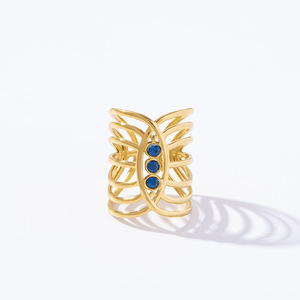 แหวนแฟชั่นแหวนเปิดรูปผีเสื้อชุบทองสำหรับผู้หญิงเครื่องประดับงานเลี้ยงรูปทรงเรขาคณิต - Product Image 4