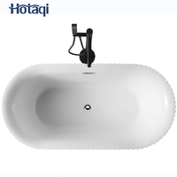 Baignoire autoportante en acrylique blanc mat, vente directe d'usine