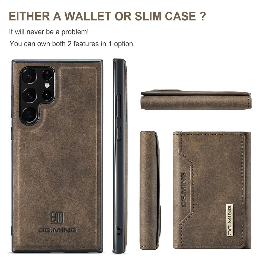 Magnetische abnehmbare Brieftasche aus Leder für Samsung Galaxy S22 Ultra A53, Luxus-Karten tasche für Samsung S22