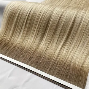 Direct Factory Wholesale Virgin Cuticle European Hair Double Drawn Pu Invisible Skin Weft