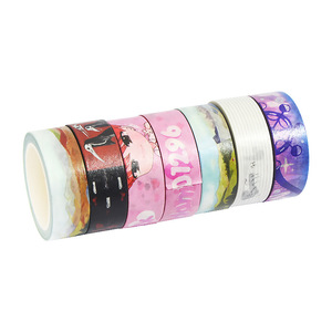 Ensemble de rubans washi dorés de luxe, ruban décoratif en papier holographique argenté pour scrapbooking et emballage cadeau haut de gamme - Product Image 3