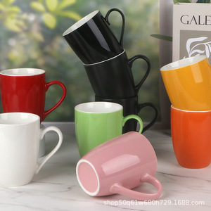 แก้วเซรามิกสไตล์เกาหลีสีทึบ แก้วกาแฟ แก้วชา ของขวัญสำหรับใช้ในบ้านและสำนักงาน - Product Image 3