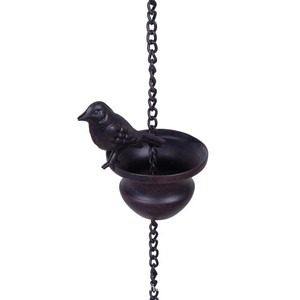Campana de Viento de Hierro Forjado con Diseño de Pájaro, Decoración Vintage de Metal para Jardín, Patio Exterior, Colgante Artesanal, Cadena de Lluvia, ¡Gran Venta! - Product Image 4