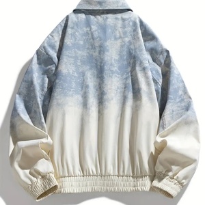 Nouvelle veste dégradée pour homme - Design dégradé unique tie-dye, col rabattu, adaptée au style décontracté et urbain du printemps et de l'automne - Product Image 4