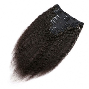 Extensions de cheveux à clips invisibles ISWEET, cheveux vietnamiens bruts, lisses Yaki, racines droites, 3b, longues - Product Image 1