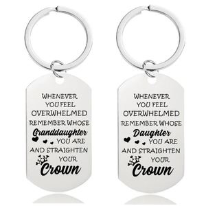 Porte-clés couronne soeur amie filleule fils <span class=keywords><strong>cadeau</strong></span> d'anniversaire rappelez-vous dont redressez votre couronne porte-clés porte-clés inspirant - Product Image 2