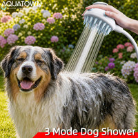 Pulvérisateur de Douche Professionnel pour Toilettage Canin, pour Salon de Toilettage, Brosse de Massage en Silicone à 3 Modes, Outil de Démêlage et de Bain, OEM