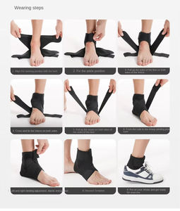 Attelle de cheville sportive ajustable en gros, élastique, respirante, à compression, avec silicone antidérapant pour la récupération - Product Image 5