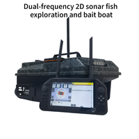 Système de pêche à la carpe européen trois-en-un Zhanlan à double fréquence 2D, sondeur de poissons GPS, bateau à appâts avec crochet de remorquage
