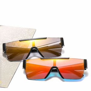 Nuevas Gafas de Sol de Moda para Mujer y Hombre, UV400, de una Pieza, Extra Grandes, con Parte Superior Plana y Cuadrada - Product Image 3
