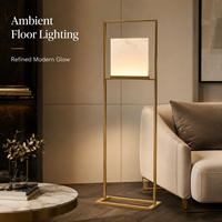 Lampe sur pied LED minimaliste moderne, cadre en aluminium et acrylique, abat-jour en verre, globe blanc, température de couleur réglable, lampe personnalisable
