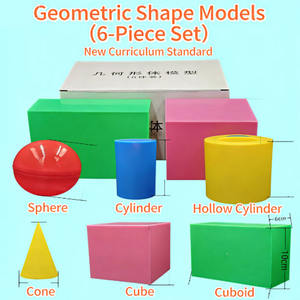 초등 및 중등학교 수학 교육용 볼륨 교구에는 원뿔, 직사각형 프리즘, 역정형 프리즘, 일반 프리즘, 원통이 포함됩니다. - Product Image 4