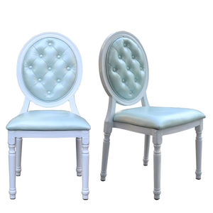 Chaise de salle à manger, de hall ou de mariage, design rond avec cadre en métal, de bonne qualité et à prix abordable - Product Image 5