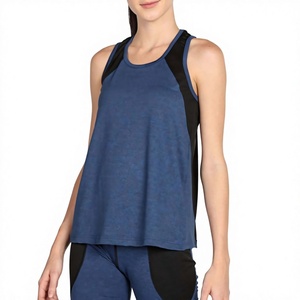 Camiseta Deportiva Personalizada para Mujer, Sin Mangas, de Secado Rápido, Transpirable, Elástica, de Color Sólido, con Logotipo Frontal, para Gimnasio, Yoga, Running, Entrenamiento - Product Image 1