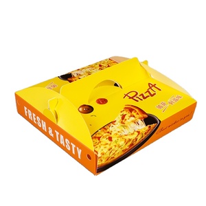 corrugated dough proofing packaging printed 35 cm pizza box with handle