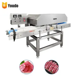 Industrial Fully Automatic Low Price Commercial Fish Fillet Chicken Small Goat Slicing Cutter Fresh Meat Cutting Slicer Machine