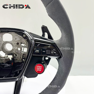 Volante in Pelle Scamosciata Personalizzato per <span class=keywords><strong>Audi</strong></span> A1 A3 A4 A5 A6 A7 RS R8 RS3 C7 Q5 Q7 S3 8V B8 B9 S4 Q3 Q8 TT - Product Image 5