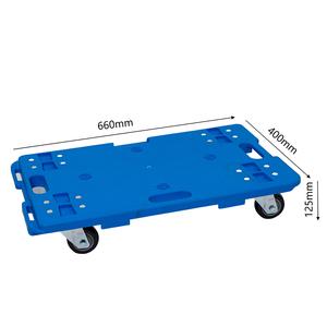 Vente en gros Portable à 4 roues Heavy Duty <span class=keywords><strong>Hand</strong></span> Truck <span class=keywords><strong>Trolley</strong></span> Plastique PP Métal Cadre en acier OEM Plateforme de déplacement facile personnalisable - Product Image 4