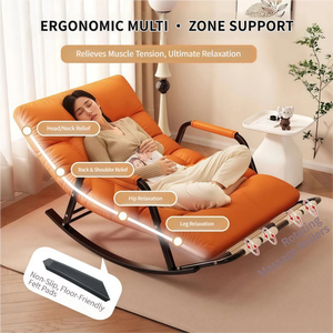 <span class=keywords><strong>Fauteuil</strong></span> inclinable à bascule <span class=keywords><strong>moderne</strong></span> en métal pour une personne, idéal pour balcon, salon et chambre à coucher – Mobilier de loisirs pour la maison - Product Image 4