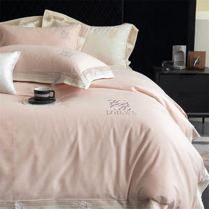 Juego de Cama de Cuatro Piezas <span class=keywords><strong>FILON</strong></span> VIRO, Estilo Lujoso Ligero, 100S, Color Sólido Personalizable, con Funda de Edredón Bordada Simple, para Otoño - Product Image 3