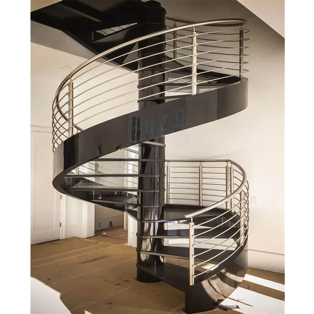 공장 현대 호주 아크 계단 디자인 인테리어 계단 나무 나무 곡선 계단