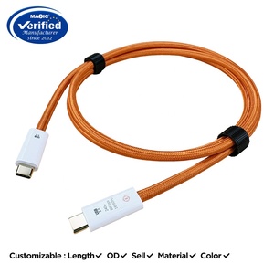 USB5 <span class=keywords><strong>Thunder</strong></span> 5 80Gbps 240W 16K 8K USB Type-C สายชาร์จเร็ว USB Type C 5.0 USB สาย USB4สำหรับ Thunderbolt 5 4 3 - Product Image 4