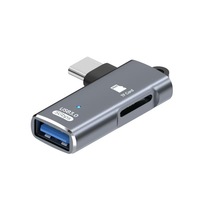 Lector de Tarjetas SD y TF USB 3.0 Todo en Uno, Tipo-C y Micro USB OTG, Lector de Tarjetas de Memoria Externo para Laptop Android