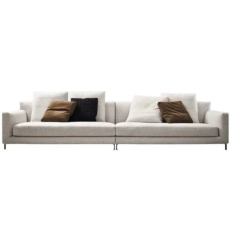 Canapé de salon au design nordique moderne Canapé sectionnel Ensemble de meubles 7 12 places Canapé d'angle en tissu de haute qualité