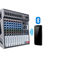 Console de mixage audio professionnelle 8 canaux 2x350W avec 99 effets DSP, contrôleur DJ actif / cartes son de mixage audio