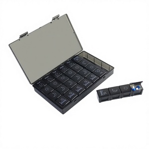 <b>Large</b> Capacity <b>Plastic</b> 7 Day Pill Organizer 28 Compartment Weekly Pill Case Box Travel Portable Pill <b>Container</b> - Product Image 3