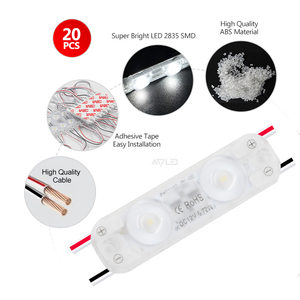 โมดูล LED กันน้ำ Super Bright 2-Lights SMD 2835 12V IP65 สำหรับป้ายไฟตัวอักษรกล่องไฟ - Product Image 3