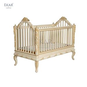 Cama de bebé Honey con barandillas de panal-Cuna convertible de lujo para niños pequeños para hoteles, villas y guarderías - Product Image 1