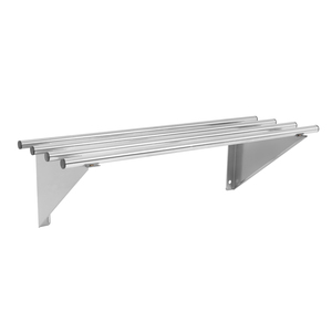 Étagère murale tubulaire en acier inoxydable de qualité supérieure pour restaurant, cuisine, garage, buanderie - Product Image 1