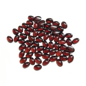 IGI certifié AAA Grade forme ovale en vrac de haute qualité 3x5mm cabochon de grenat rouge naturel Vivaaz gemmes pierre calibrée - Product Image 1