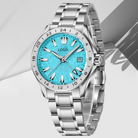 2025 Offre Spéciale saphir verre étanche montre automatique pour hommes 40mm désert Texture GMT montre mécanique automatique ajouter Logo