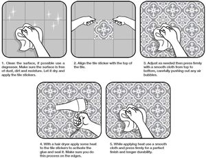 Diseño personalizado antideslizante PVC vinilo azulejo de <span class=keywords><strong>piso</strong></span> pegatinas impermeable UV impreso baño azulejos - Product Image 6