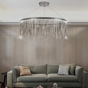 Minimalist Style Lighting Modern Tassel Chandelier LED Dining Room Luxury Art Living Pendant <b>Lamp</b> HM-SY-C-1760 Modern Tassel Cha - Product Image 2