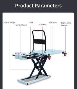 Chariot hydraulique électrique en gros de <span class=keywords><strong>table</strong></span> élévatrice à 4 roues d'usine chariot d'état neuf pour soulever des marchandises - Product Image 6