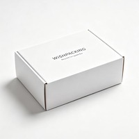 Boîte d'expédition cosmétique personnalisée en carton ondulé blanc, pliable, recyclée, pour produits de beauté et soins de la peau, avec impression de logo