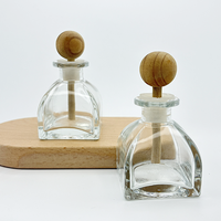Flacon de parfum vide de luxe de haute qualité, mat, transparent, 50 ml, 100 ml, diffuseur de parfum avec bâtonnets en bois