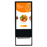 Lecteur multimédia numérique LCD portable pour affichage intérieur, fonctions d'animation de texte, Android CMS pour la publicité dans les magasins de détail et les centres commerciaux