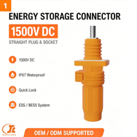 Connecteur haute puissance 250A 300A 350A Connecteur droit Connecteur IP67 pour les systèmes d'énergie solaire et les applications de stockage d'énergie