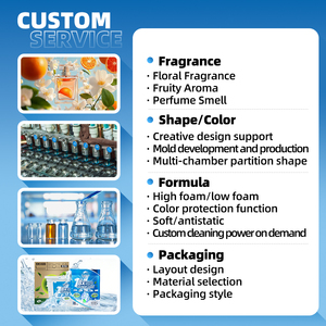 Échantillon gratuit de capsules de <span class=keywords><strong>lessive</strong></span> jetables hypoallergéniques et écologiques 5 en 1, rehausseurs de parfum, protection des couleurs, détergent haute efficacité - Product Image 4