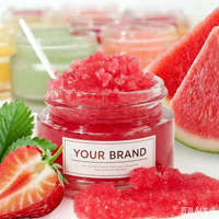 Gommage Lèvres Bio Fraise OEM Parfum Fruité Doux Pâte Sucrée Douce Lèvres Lisses Soin Quotidien des Lèvres Marque Privée